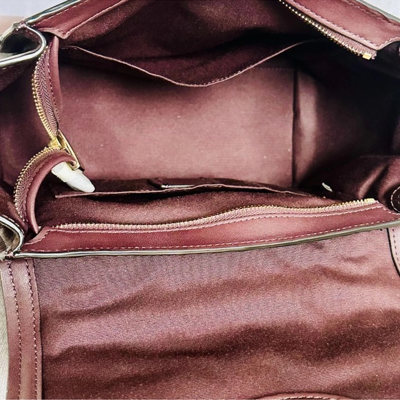 NWT Coach Blake Flap Carryall Satchel Crossbody Turn Lock Zip Burgundy Gift - Picture 5 of 14